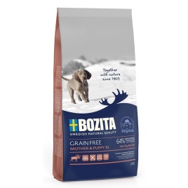 Bozita Grain Free Mother & Puppy XL, Elk 29/14 сухой корм беззерновой для щенков и юниоров крупных пород, беременных и кормящих сук с лосем - 2 кг