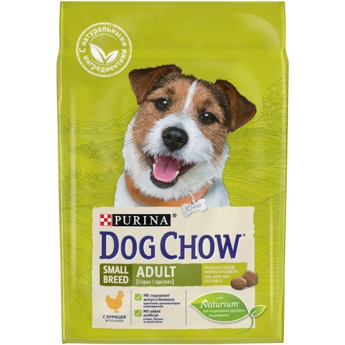 Purina Dog Chow для взрослых собак мелких пород от 1 года с курицей - 2.5 кг фото 2