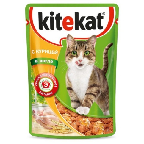 Kitekat корм для кошек в паучах с Курицей в желе 85 г фото 2