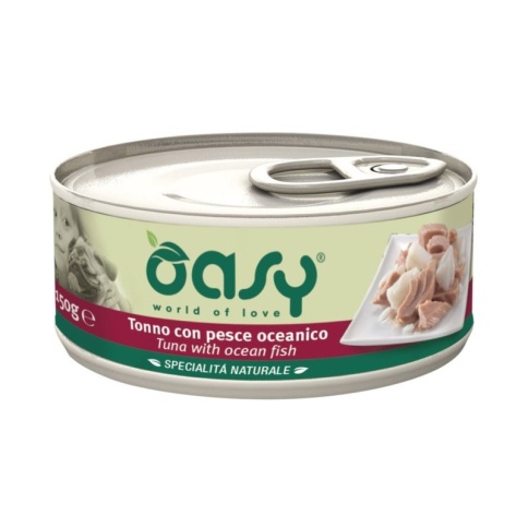 Oasy Wet dog Specialita Naturali Tuna Ocean fish дополнительное питание для взрослых собак с тунцом в консервах - 150 г фото 1