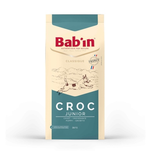 Babin Classique Croc Junior сухой корм для щенков и юниоров средних пород с мясом утки и свининой - 15 кг фото 2