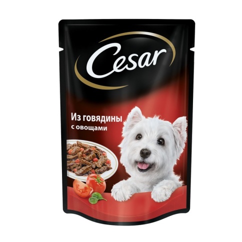 Cesar корм паучи из говядины с овощами для взрослых собак - 100 г фото 2