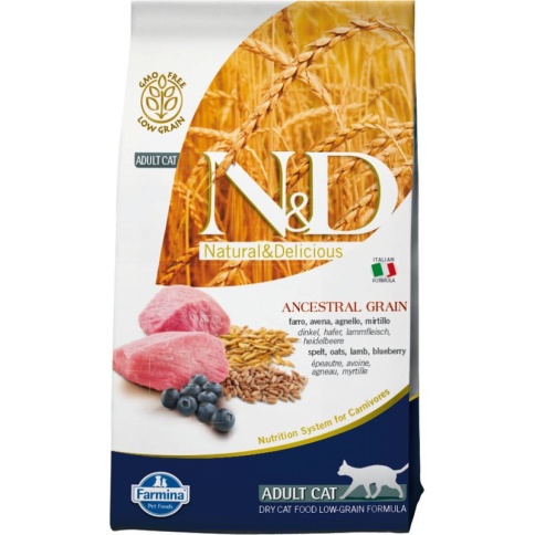 Farmina N&D Low Grain Cat Lamb & Blueberry Adult - 5 кг фото 1
