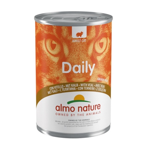 Almo Nature Daily Menu Adult Cat Veal консервы для взрослых кошек меню с телятиной - 400 г фото 2