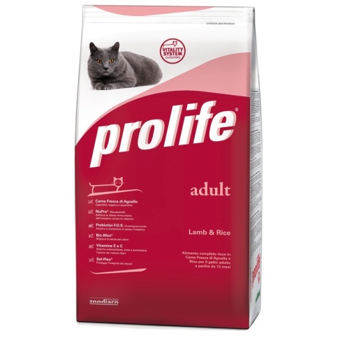 Prolife Cat Adult сухой корм для кошек с ягненком и рисом - 1,5 кг фото 2