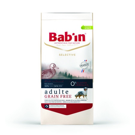 Babin Selective Adulte Grain Free Canard сухой корм для взрослых собак всех пород на основе утки и форели - 3 кг фото 1