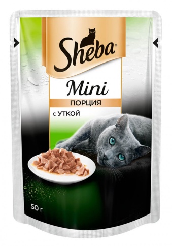 Sheba влажный корм для кошек в мини-порциях с уткой 50 г фото 1