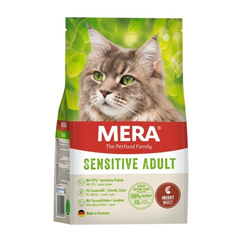 Mera Cats Sensitive Chicken & Insects сухой корм для кошек с чувствительным пищеварением с белком насекомых - 2 кг фото 1