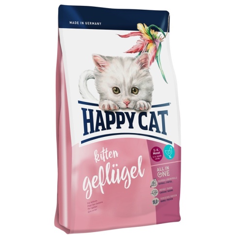 Happy Cat Supreme Kitten Geflugel сухой корм для котят с домашней птицей - 300 г фото 2