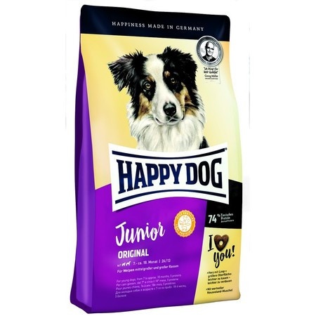 Happy Dog Junior Origina сухой кормl для щенков от 7 до 18 месяцев - 10 кг фото 1