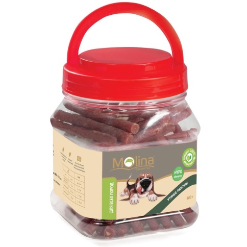 Molina лакомство для собак Утиные палочки - 400 г фото 1