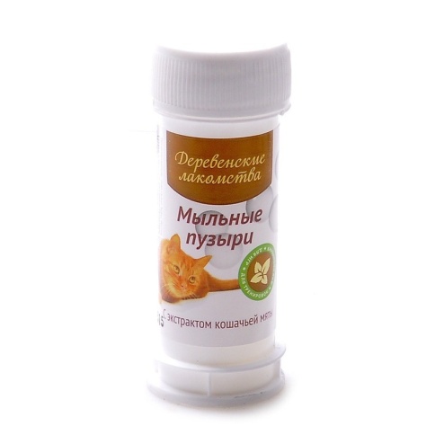 ДЕРЕВЕНСКИЕ ЛАКОМСТВА Мыльные пузыри с экстрактом кошачьей мяты 45 мл фото 2