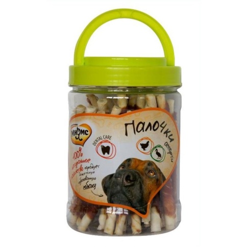 Мнямс лакомство Палочки с куриным и утиным мясом для собак в банке - 340 г фото 2