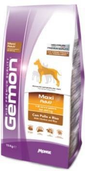 GEMON DOG MAXI корм для взрослых собак крупных пород с курицей и рисом 15 кг фото 1