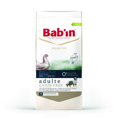 Babin Selective Adulte Grain Free Poulet сухой корм для взрослых собак всех пород на основе курицы и форели - 3 кг фото 2