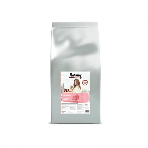 Karmy Delicious сухой малозерновой корм для кошек с индейкой - 10 кг фото 1