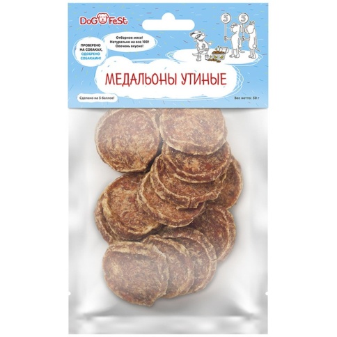 Dog Fest Медальоны утиные - 50 г фото 2