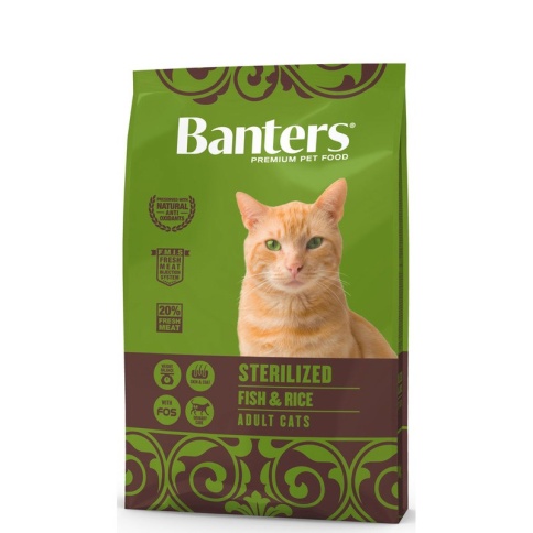 Сухой корм Banters Sterilized для стерилизованных кошек с рыбой и рисом - 2 кг фото 2