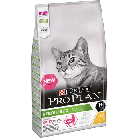 Purina Pro Plan Sterilised для профилактики МКБ, с курицей 10 кг фото 1