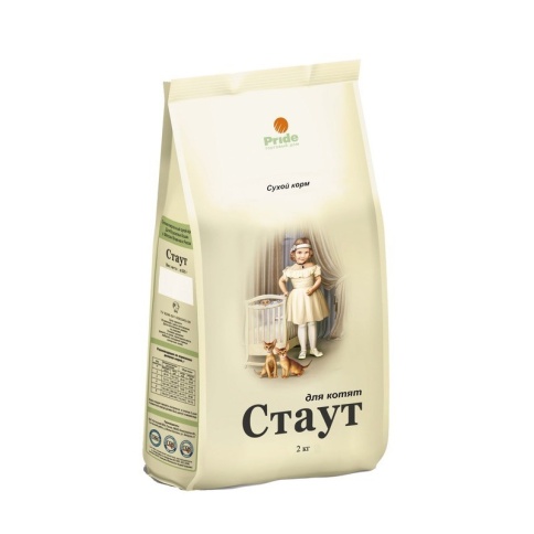Стаут сухой корм для котят всех пород с цыпленком и рисом - 2 кг фото 1