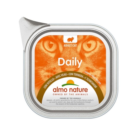 Almo Nature Daily Menu Adult Cat Veal паштет для взрослых кошек меню с телятиной - 100 г фото 1