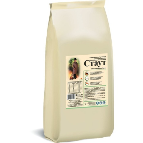 Стаут сухой корм для взрослых собак всех пород гипоаллергенный с мясом ягненка и рисом - 15 кг фото 1