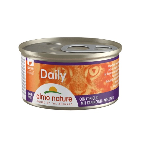 Almo Nature Daily Menu Adult Cat Mousse Rabbit консервы нежный мусс для взрослых кошек меню с кроликом - 85 г фото 2