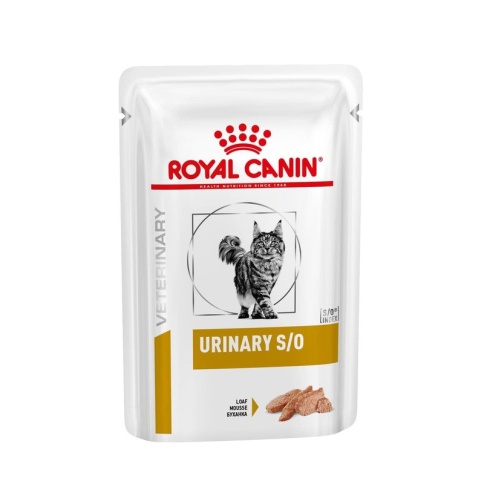 Влажный диетический корм Royal Canin Urinary S/O паштет для взрослых кошек при МКБ с курицей - 85 г фото 1