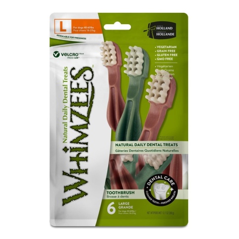 Whimzees лакомство для собак зубная щетка L 6 шт 1 ш фото 1
