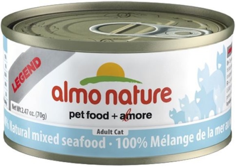 Almo Nature Legend Adult Cat Mixed Seafood консервированный корм с цельными кусочками морепродуктов в бульоне для взрослых кошек - 70 г фото 1