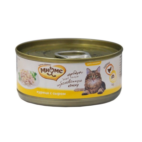 Мнямс консервы Курица с сыром в нежном желе для кошек - 70 г фото 2