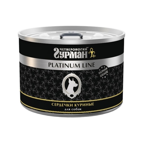 Четвероногий Гурман Platinum line сердечки куриные в желе 500 г фото 1