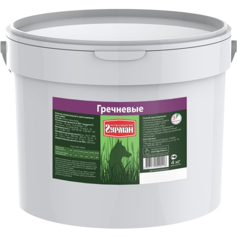 Каша для собак Четвероногий гурман гречка - 4 кг фото 1