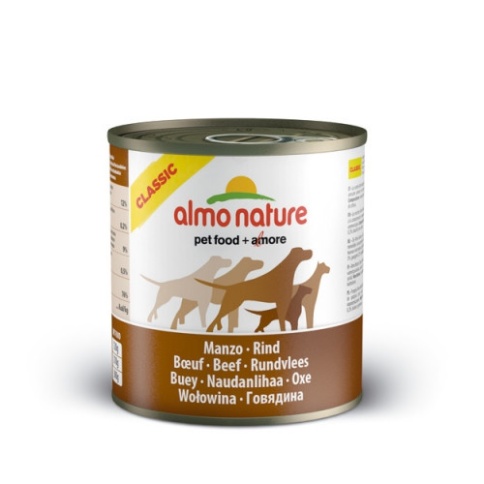 Almo Nature Classic Dog Beef консервы для собак с говядиной в собственном бульоне - 290 г х 12 шт фото 1