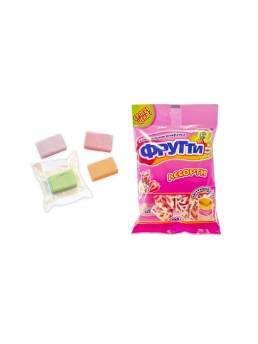 Жевательная конфета "Фрутти" с ароматом ассорти 150г фото 1