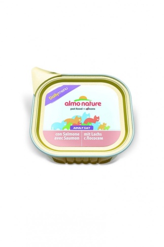 Almo Nature Daily Menu Adult Cat Salmon паштет для взрослых кошек меню с лососем - 100 г фото 1