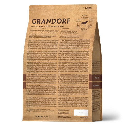 Сухой корм Grandorf Duck & Turkey Med & Maxi Утка с индейкой для взрослых собак средних и крупных пород, 1 кг фото 2
