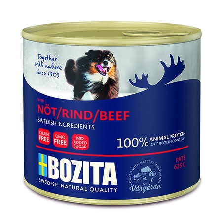 Bozita Beef мясной паштет для взрослых собак с говядиной - 625 г фото 1