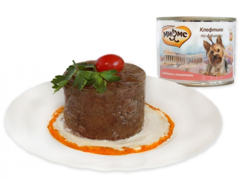 Мнямс консервы Клефтико по-Афински (ягненок с томатами) для собак - 200 г фото 1