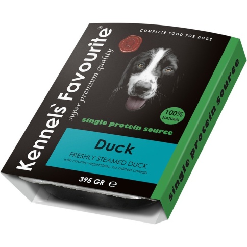 Влажный корм Kennels` Favourite 100% Duck корм для собак с уткой - 395 г фото 1