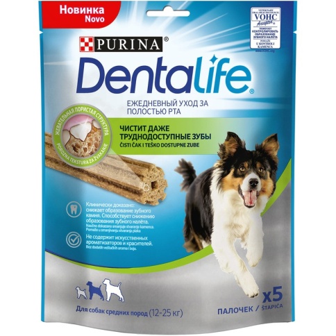 Purina DentaLife лакомство для собак средних пород - 115 г фото 2