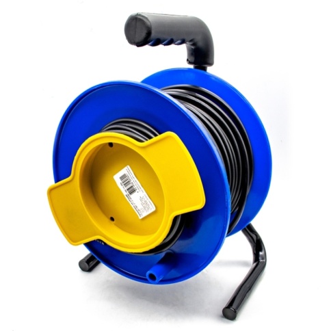 Удлинитель на катушке У1С-1-20 1 розетка, с заземлением, ПВС 3х0,75, 20м (1/1) фото 1