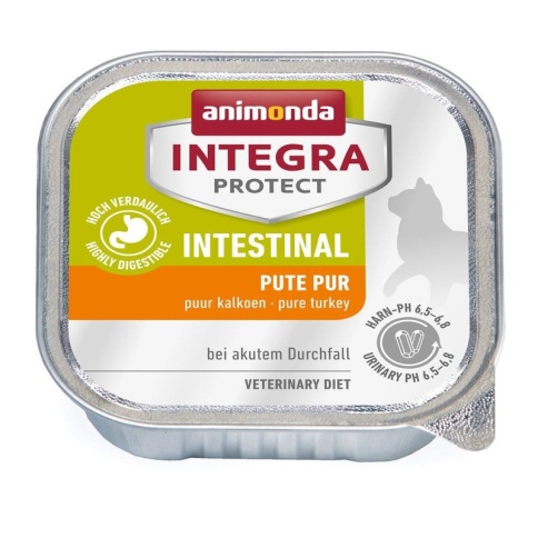 Animonda Integra Protect Intestinal влажный корм для взрослых кошек при нарушениях пищеварения с индейкой в консервах - 100 г фото 1