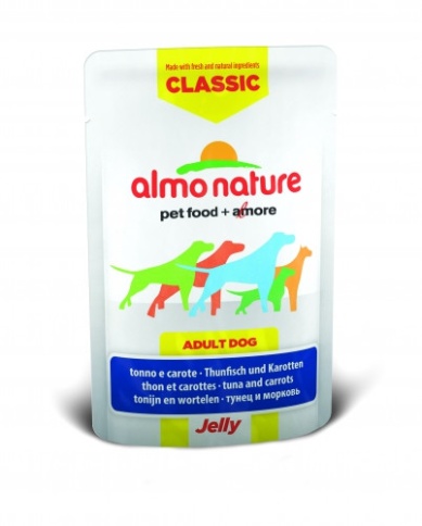 Almo Nature Classic Adult Dog Tuna & Carrots Jelly паучи для взрослых собак с тунцом и морковью в желе - 70 г фото 1