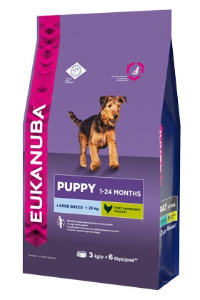 Eukanuba сухой корм для щенков крупных пород с курицей - 3 кг фото 1