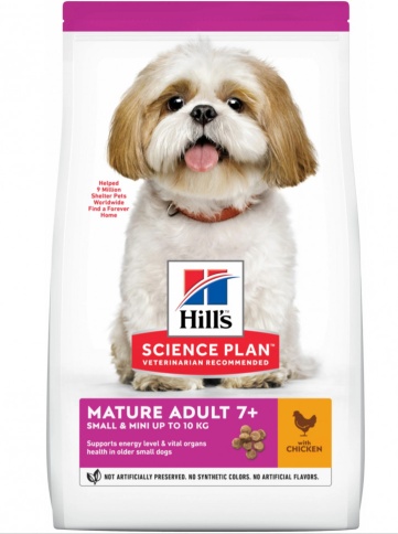 Hill's Science Plan Small & Miniature корм для собак мелких и миниатюрных пород старше 7 лет с курицей 3 кг фото 1