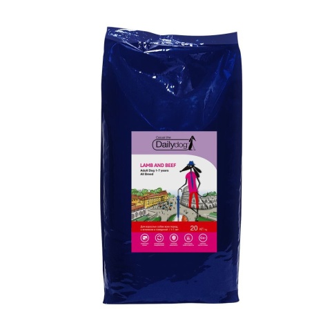 Dailydog Casual dog Adult all breed Lamb&Beef сухой корм для взрослых собак с бараниной говядиной и рисом фото 1