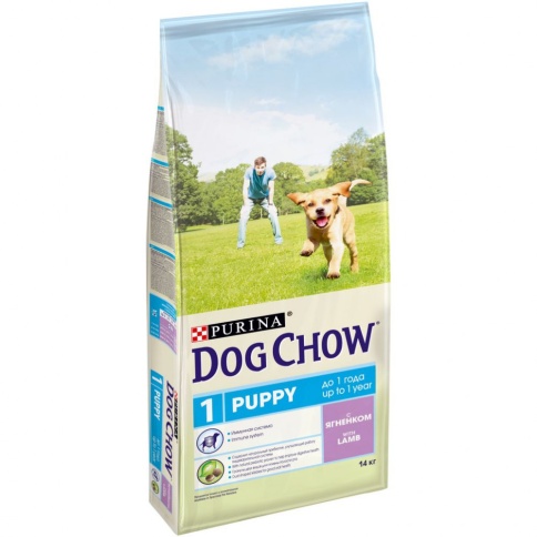 Purina Dog Chow Puppy для щенков до 1 года с ягненком - 14 кг фото 1