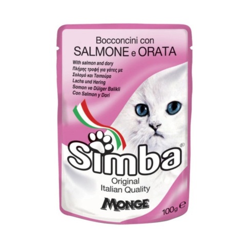 Simba Cat Pouch паучи для кошек лосось с камбалой 100 г фото 2