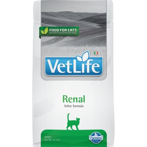 Farmina Vet Life Natural Diet Cat Renal сухой корм для кошек при почечной недостаточности - 400 г фото 1